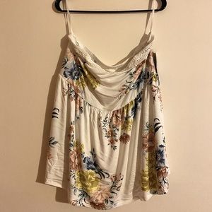 Torrid Plus Strapless Floral Top